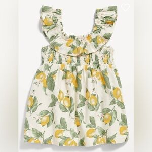 Linen Blend Lemon Print Dress 🍋